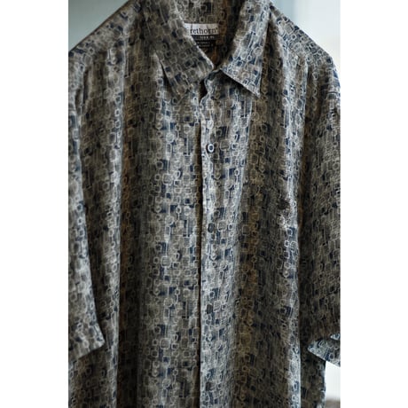 1990s〜 Abstract Print Silk Shirt