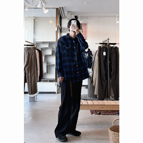 Modern Ombré Plaid Snapbutton Flannel Shirt