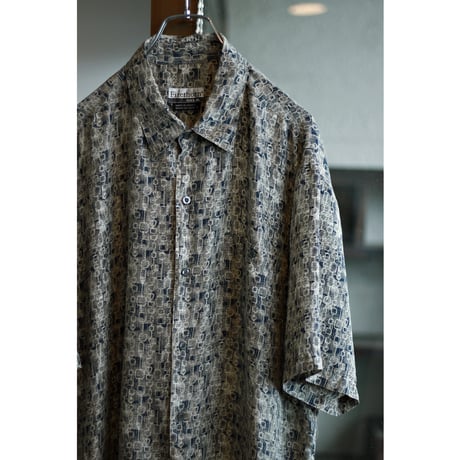 1990s〜 Abstract Print Silk Shirt
