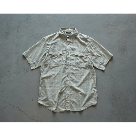 “Columbia” Titanium Plaid Nylon Tech Shirt