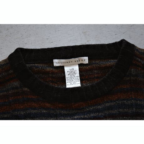 1990s〜2000s “Geoffrey Beene” Multicolor Stripe Mole Sweater