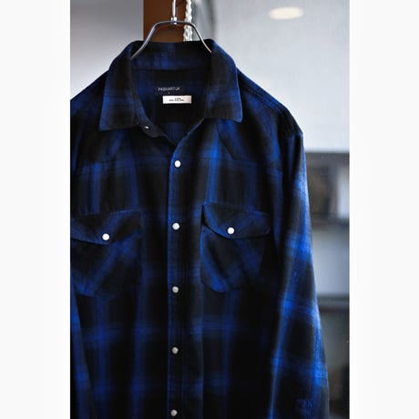 Modern Ombré Plaid Snapbutton Flannel Shirt