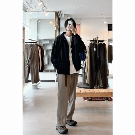 1990s “Catalina” Black Smooth Poly Zipup Blouson