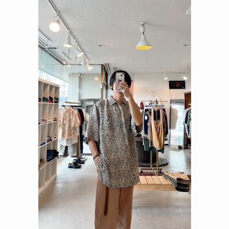 1990s〜 Abstract Print Silk Shirt