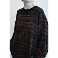 1990s〜2000s “Geoffrey Beene” Multicolor Stripe Mole Sweater