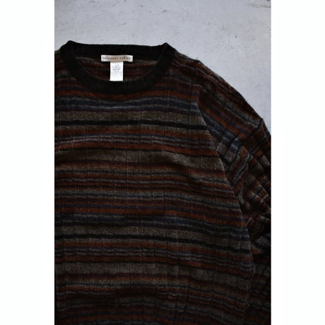 1990s〜2000s “Geoffrey Beene” Multicolor Stripe Mole Sweater