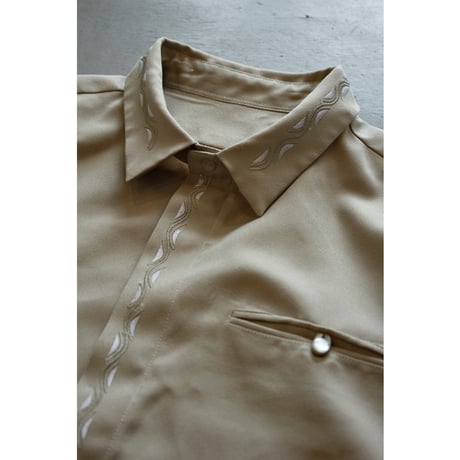 Vintage Flyfront Embroidery Shirt