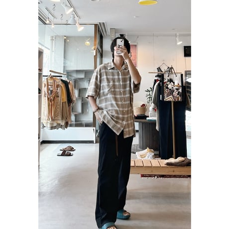 Right Brown Plaid Linen Rayon Shirt