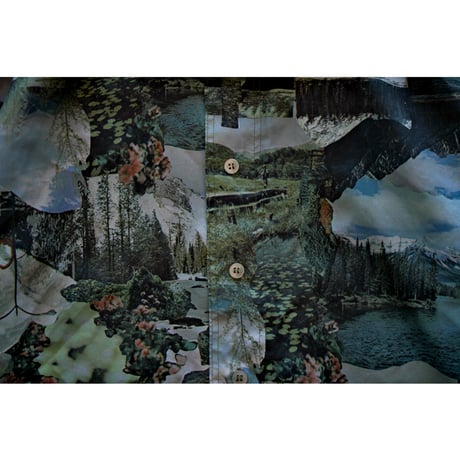 1970s Vintage “Narratifs” Landscape Print Polyester Shirt