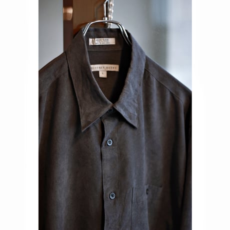 1990s “Geoffrey Beene” Faux Micro Suede Shirt