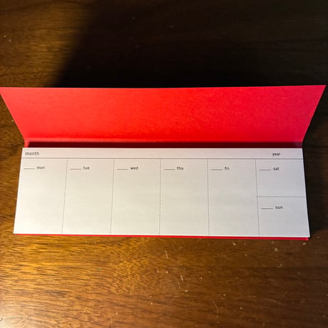 夕凪文具店「スケジュール付箋 Tag Schedule レッド」 by Replug（リプラグ）