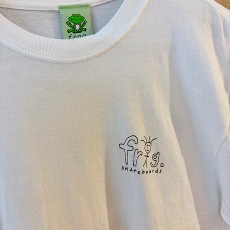 FROG SKATEBOARDS  FROG MAN LOGO L/S TEE - WHITE