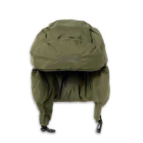 POLAR SKATE CO. AILU PUFFER TRAPPER CAP / Olive