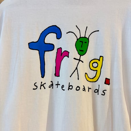 FROG SKATEBOARDS  FROG MAN LOGO L/S TEE - WHITE