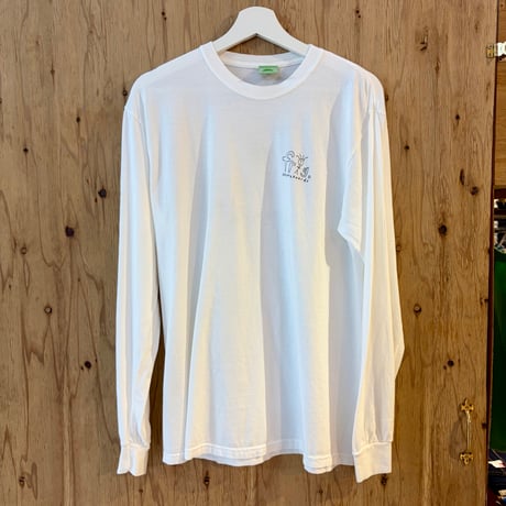 FROG SKATEBOARDS  FROG MAN LOGO L/S TEE - WHITE