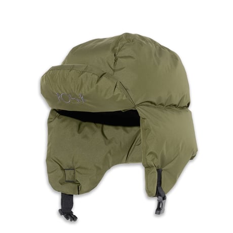 POLAR SKATE CO. AILU PUFFER TRAPPER CAP / Olive