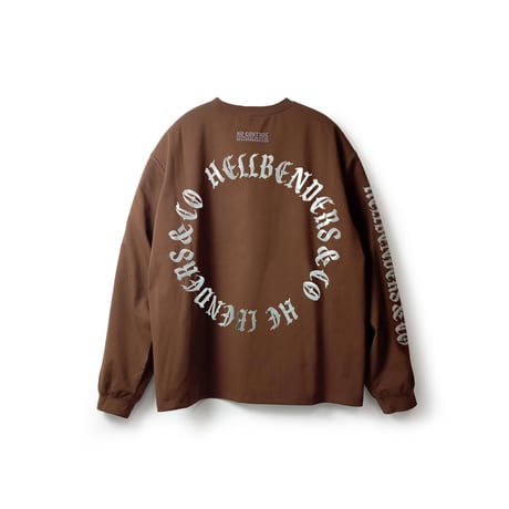 Circle logo3 LOOSE LS Pocket TEE dry (Black / White / Brown)