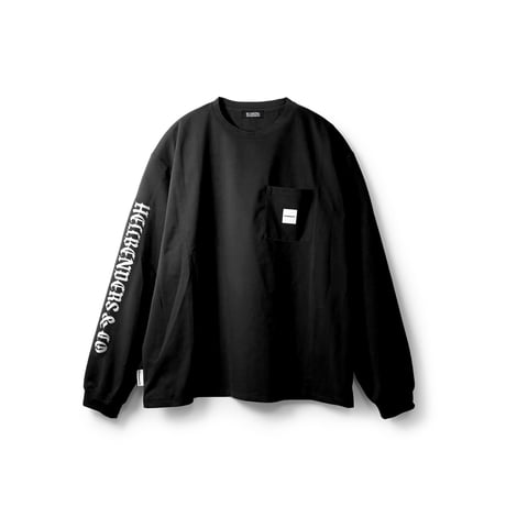 Circle logo3 LOOSE LS Pocket TEE dry (Black / White / Brown)
