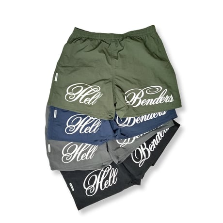 Script logo nylon shorts
