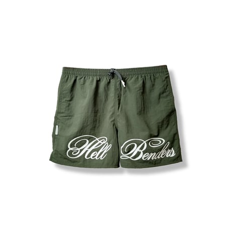 Script logo nylon shorts