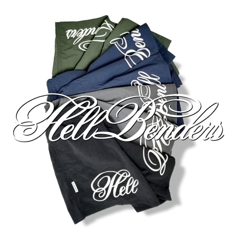 Script logo nylon shorts