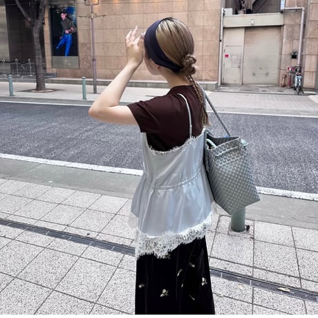 [9/28(月)～9/30(水)発送] フラワー刺繍ベロアパンツ