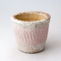 ・陶器製（2.5号ポット相当）多肉植物の欲しがる植木鉢 NSSc-ピンク3227