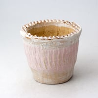 ・陶器製（2.5号ポット相当）多肉植物の欲しがる植木鉢 NSSc-ピンク3228