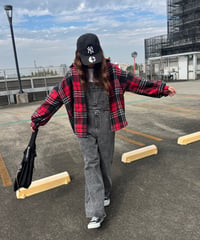 デニムワイドオーバーオール