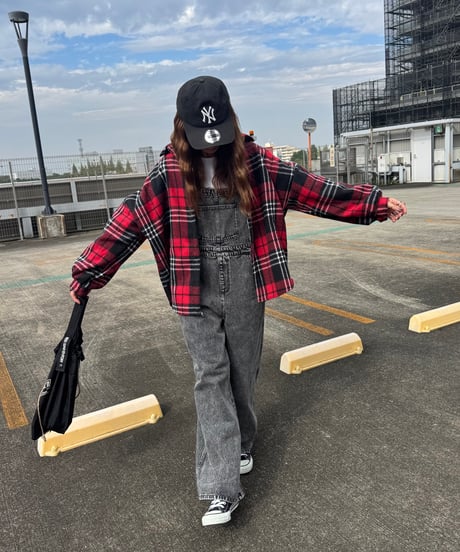 デニムワイドオーバーオール