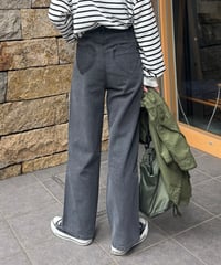 ヒップハートデザインデニムパンツ(ブラック)