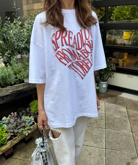 フロントハートロゴTシャツ(ホワイト)