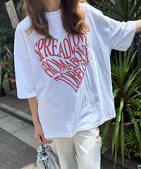 フロントハートロゴTシャツ(ホワイト)