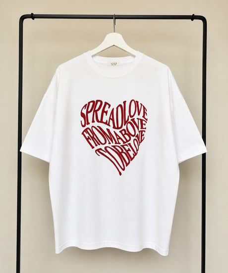 フロントハートロゴTシャツ(ホワイト)