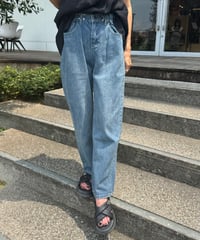 タックホックワイドデニムパンツ