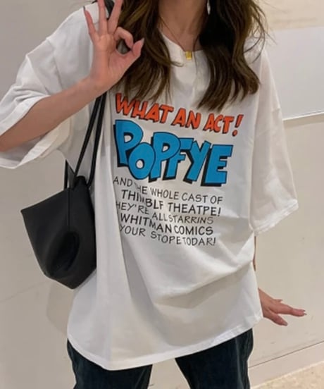 POPEYEプリントTシャツ(ホワイト)