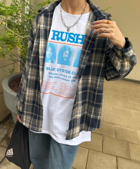 ビッグシルエットチェック柄シャツ