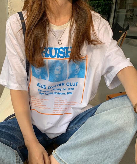 ボックスプリントTシャツ(ホワイト)