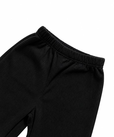 裏起毛コーデュロイセミフレアパンツ(ブラック)