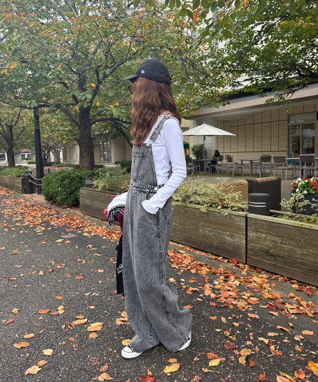 デニムワイドオーバーオール