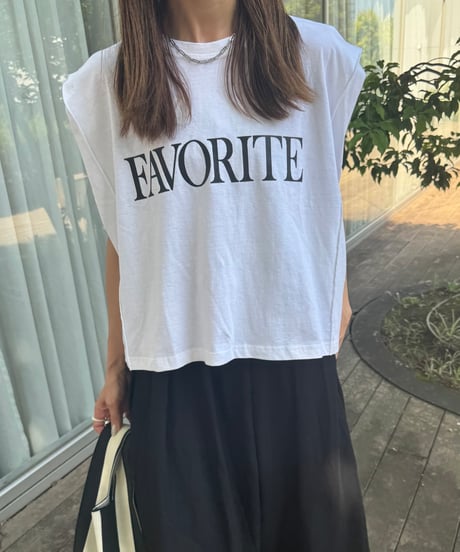 FAVORITEロゴカットソー(アイボリー)