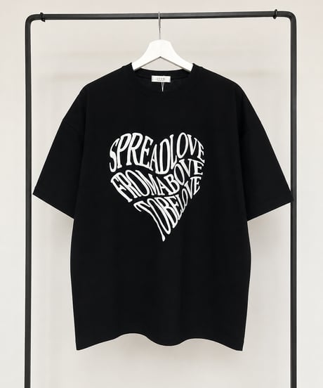 フロントハートロゴTシャツ(ブラック)