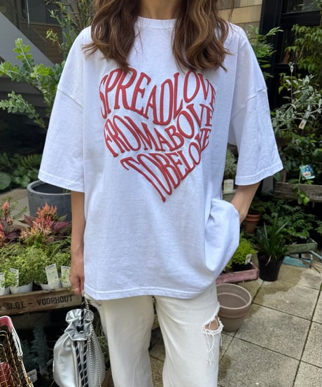 フロントハートロゴTシャツ(ホワイト)