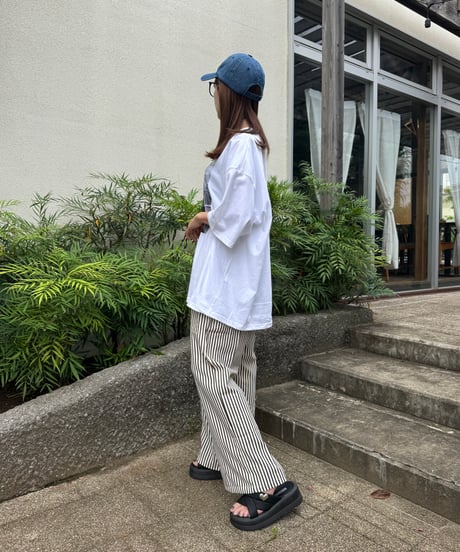 レディーフォトプリントビッグTシャツ(ホワイト)