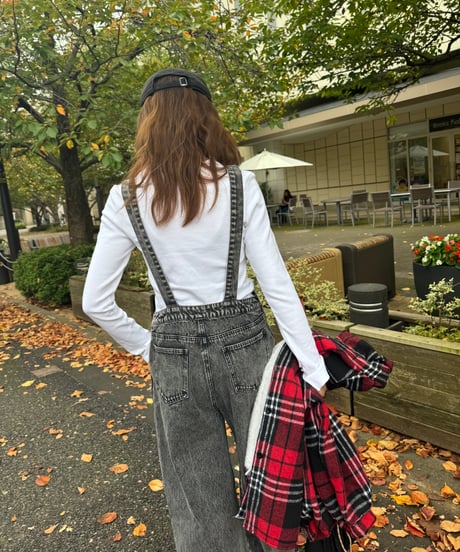 デニムワイドオーバーオール