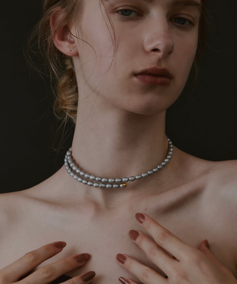 アクセサリー ripsalis dip] full pearl choker（GRAY） | ripsalis