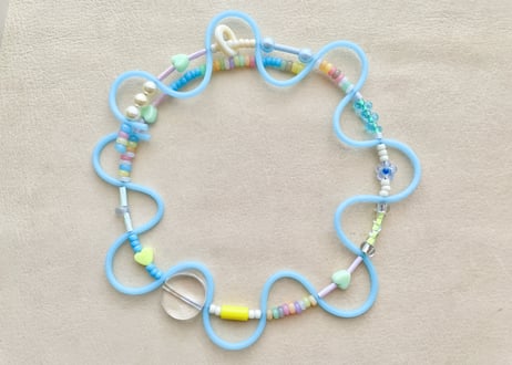 【Casual Choker "TOY"】Light Blue 03