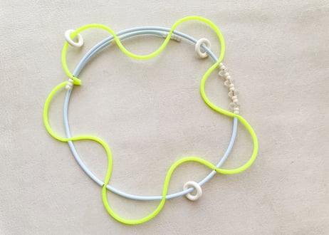 【Casual Choker "TOY"】Light Yellow 02