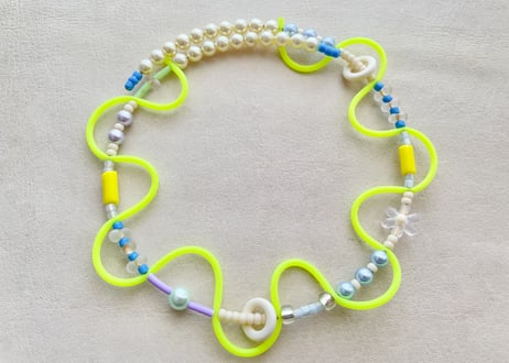 【Casual Choker "TOY"】Light Yellow 03