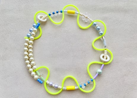 【Casual Choker "TOY"】Light Yellow 03